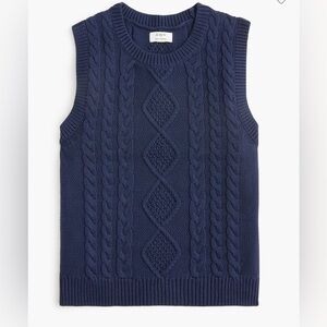 J. Crew Women’s Blue Cable Knit Sweater Vest
